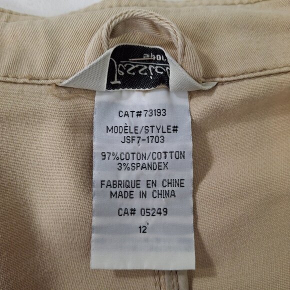 Jessica Sport Y2K Vintage Military Safari Cargo Jacket Blazer Sz 12 Khaki Travel - Picture 16 of 16
